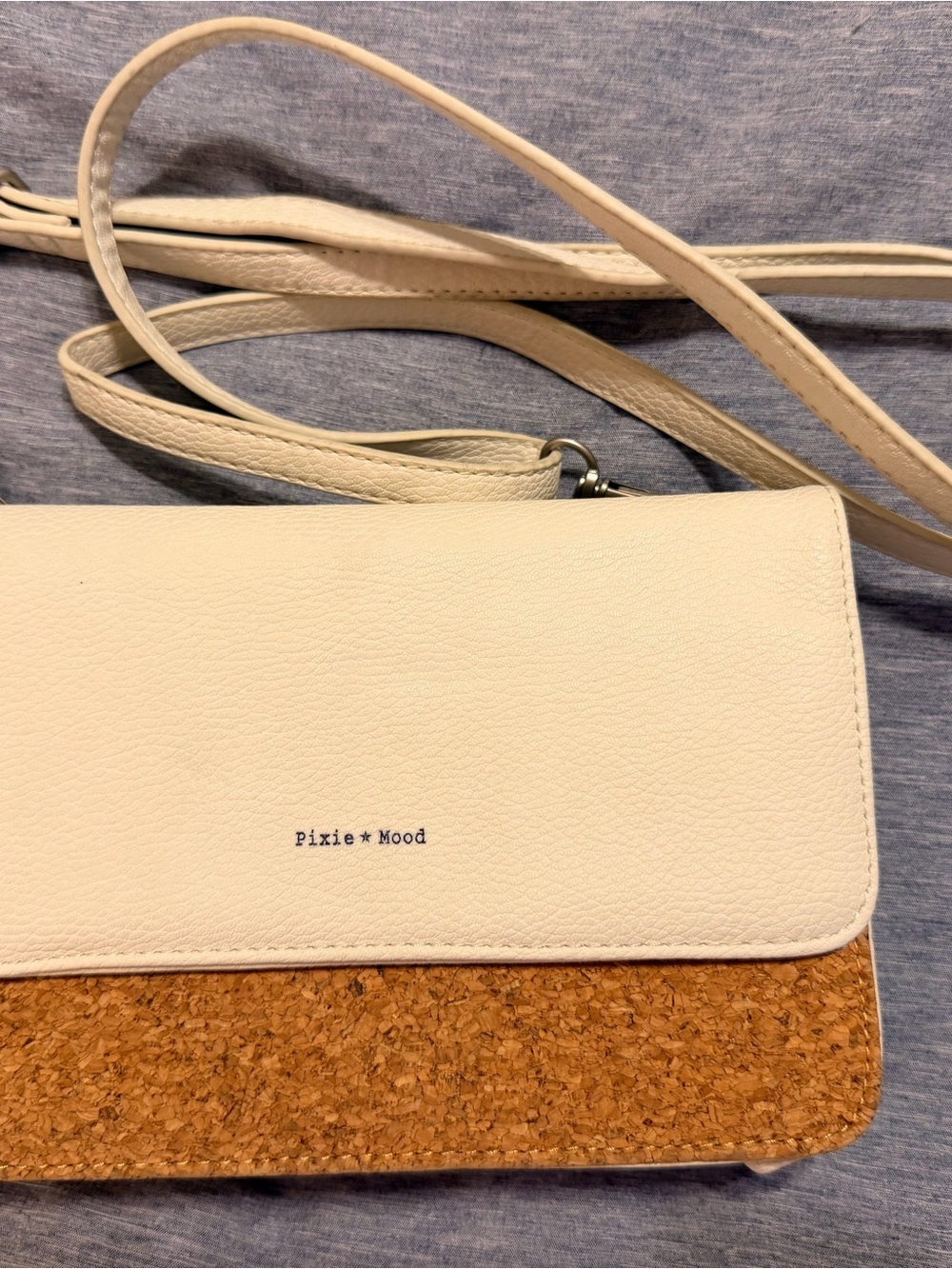 Pixie Mood Cream and Cork Crossbody Purse - Small size